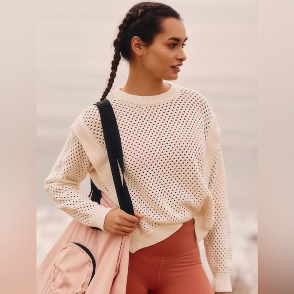 NWT Varley Anthropologie Arabella Sweater Knit Pullover Size Small oversized